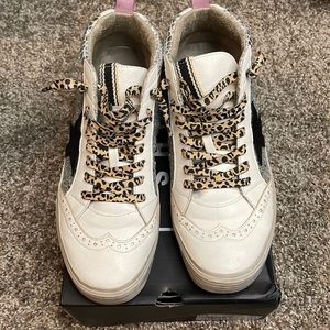 ShuShop MidStar Rina Sneakers Silver Sparkle Size 8